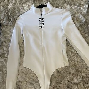 Kith long sleeve zip body suit w mesh panel